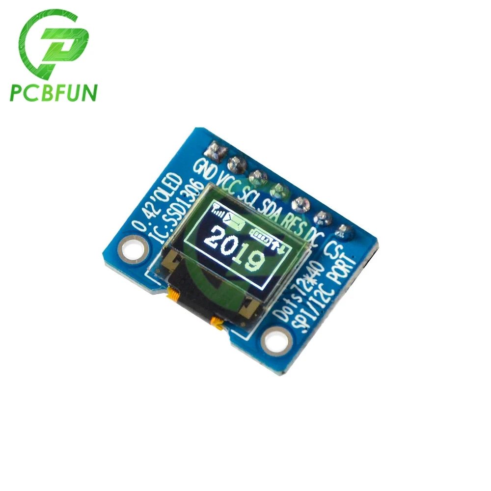 0.42 inch OLED Display Screen IIC/SPI Interface OLED Display Screen Module Driver IC 72x40 Resolution 3.3V Module