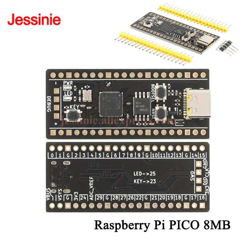 5Pcs/1pc Raspberry Pi PICO 8MB Development Board ARM Cortex-M0+ Dual-Core Processor 133MHz Operating Frequency