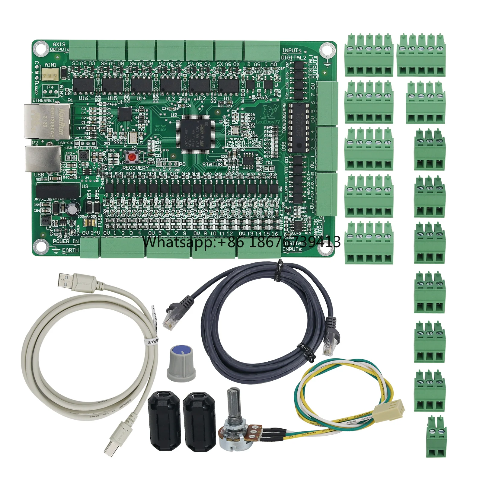 Mach3 USB + Ethernet 6 Axis CNC Motion Controller Board Supports CNC Engraving