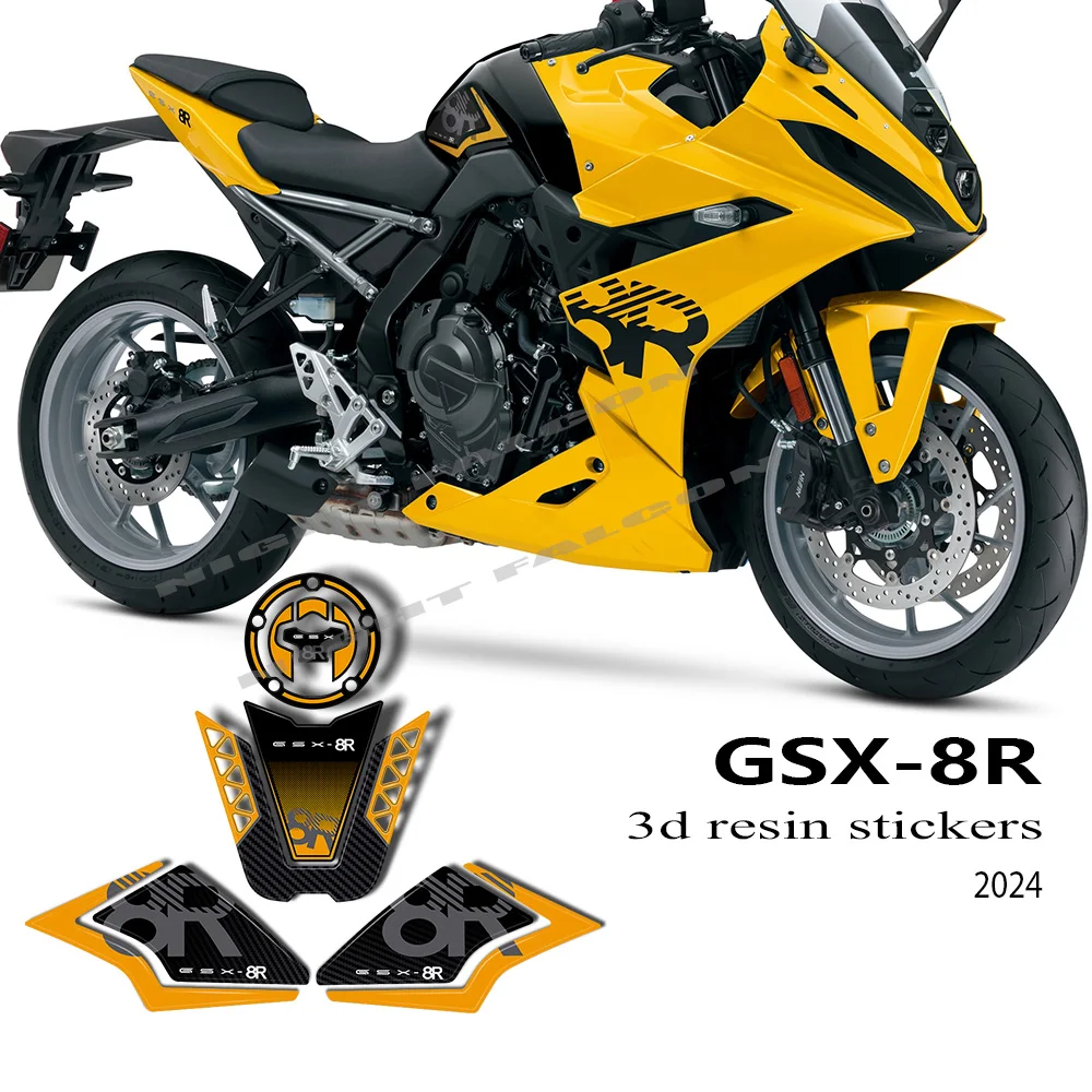 GSX8R 2024 Accessories 3D Epoxy Resin Sticker Protection Decal Tank Pad Stickers Kit for Suzuki GSX 8R GSX-8R 2024-