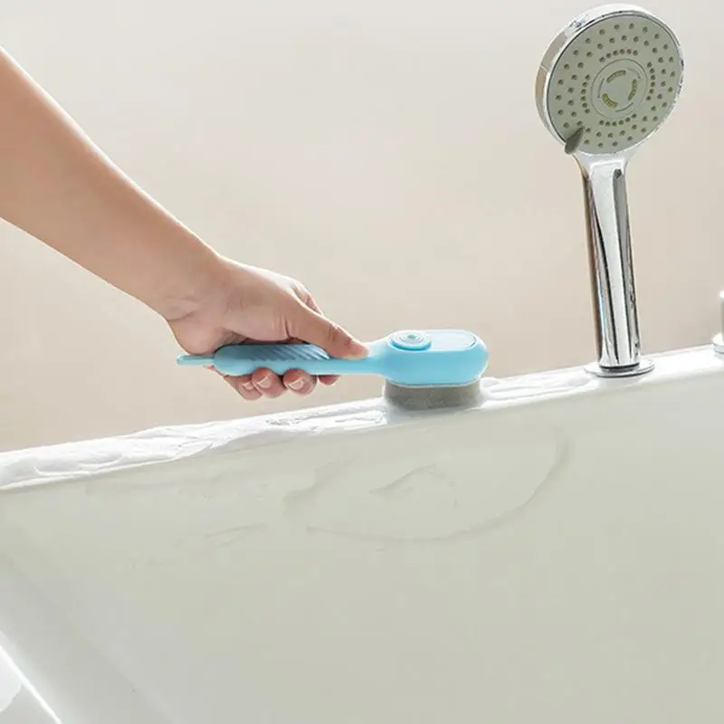 Shoe Cleaner Brush Leather Furniture Scrubber Replaceable Soap Dispenser Cleaning Brush For Leather Canvas Sneakers Boots Shoes