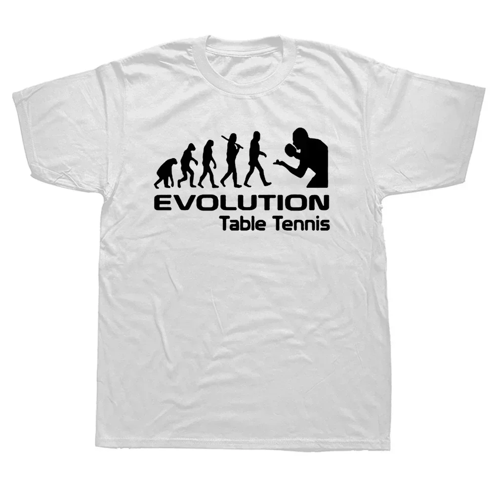 Graphic Cotton Streetwear Short Sleeve Harajuku Hip Hop Sports T-shirt Mens Clothing Funny Evolution of Table Tennis T Shirt