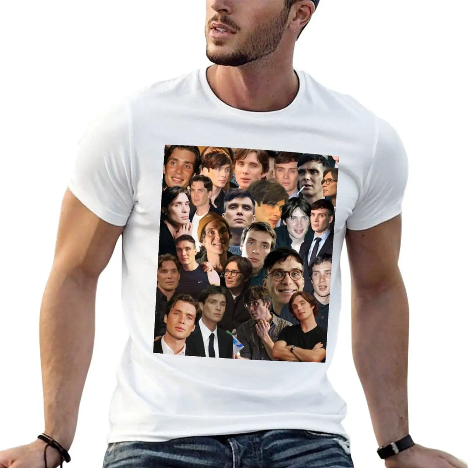 

Cillian Murphy Photo Collage T-Shirt t shirts for man graphic funny man t shirt luxury T-Shirt