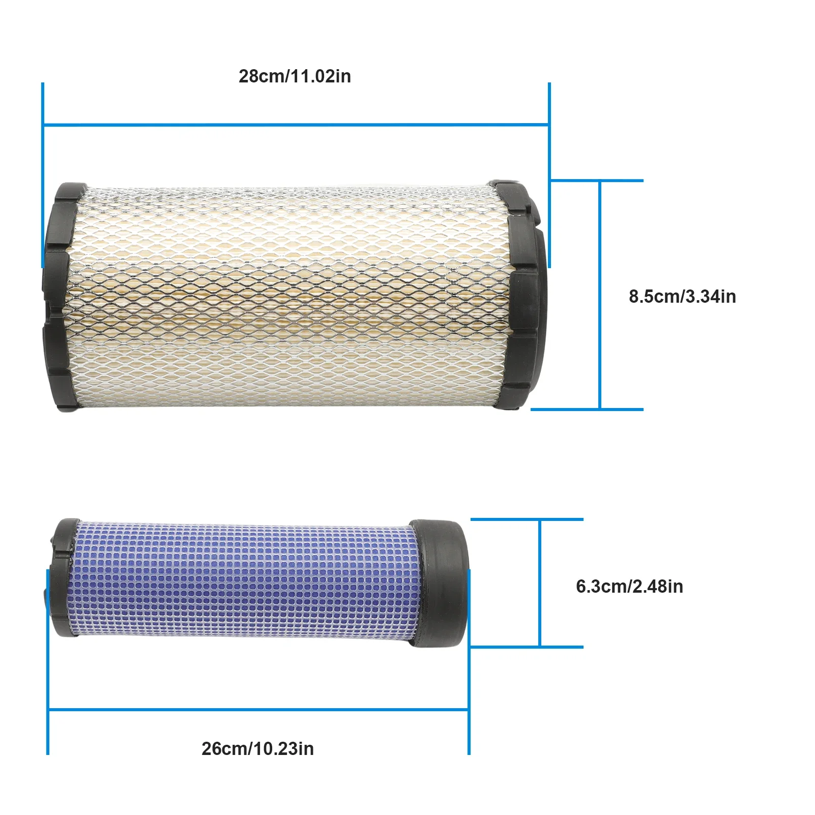 Outer Inner Air Filter Kit For Toyota Forklift 4Y Engine Replace RS3940 AF25648 17743U223071 42806 P610905 83347