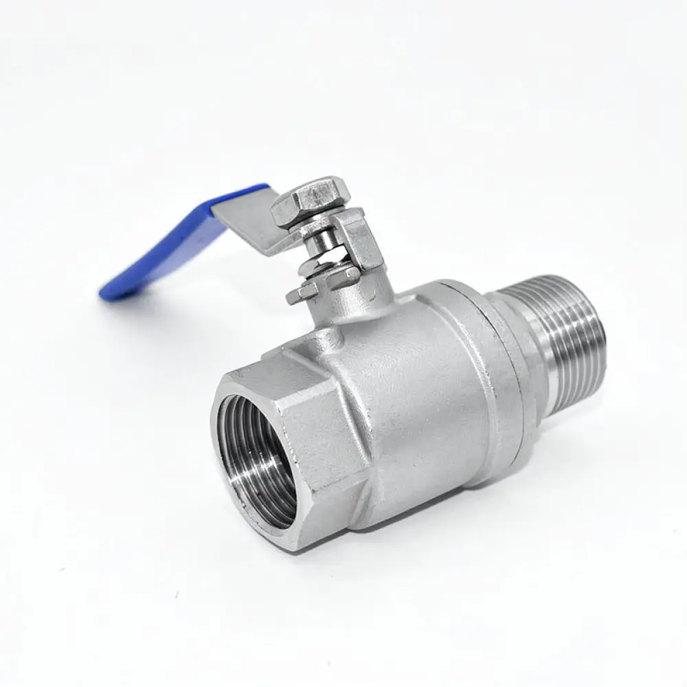 High Quality 304 Stainless Steel Ball Valve Two Piece Design Female Male Thread Pipe Fitting Water System Component