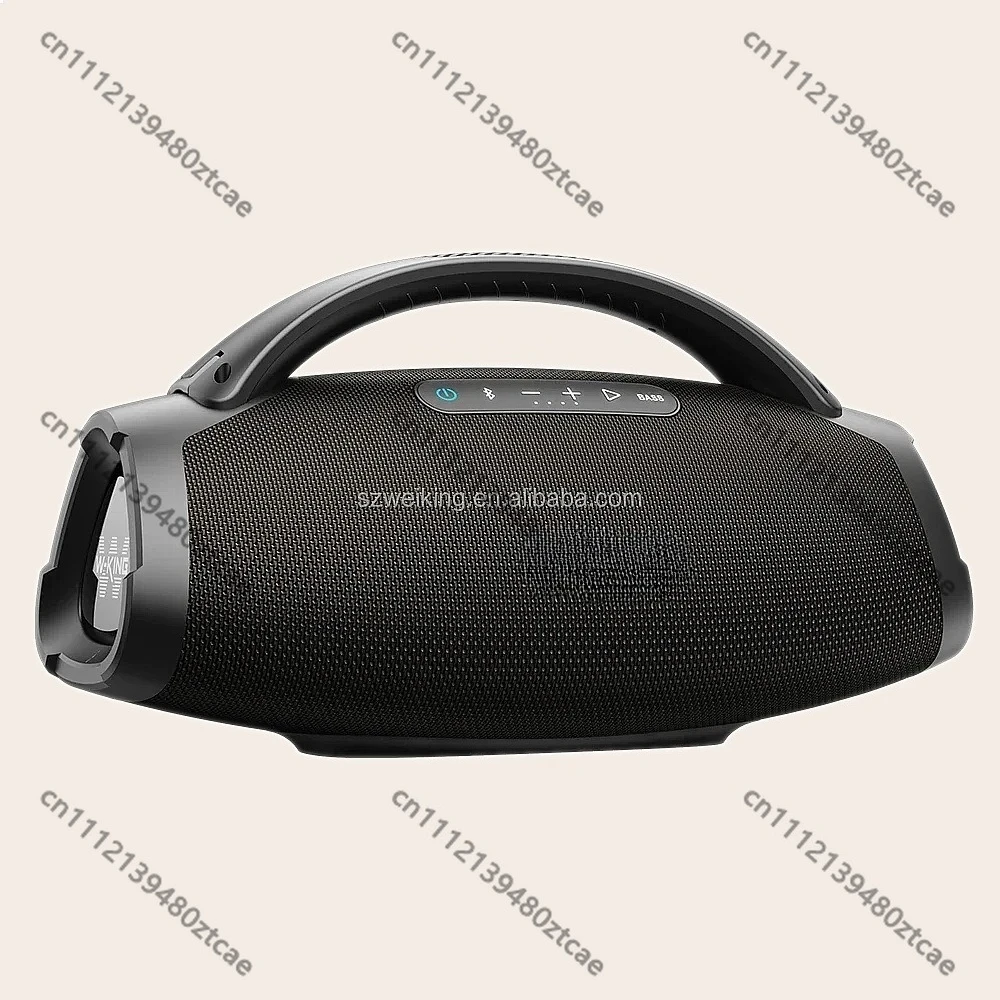 Outdoor TWS Bluetooth Speaker, IPX7 Waterproof Boombox with 2 Wireless Mics, 200W Portable Karaoke Speaker