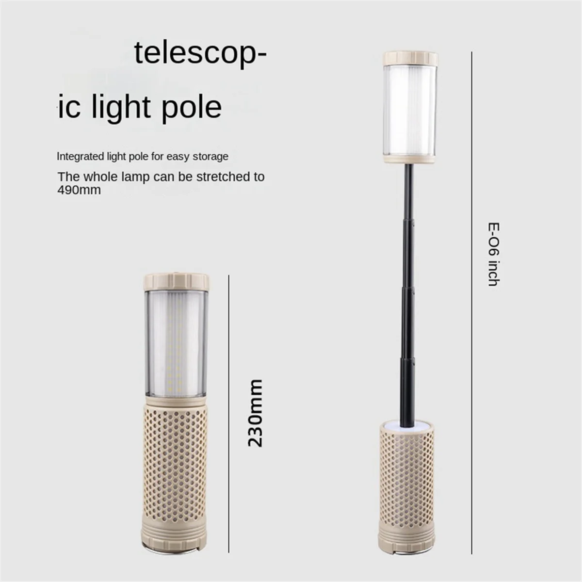 BAAU تلسكوبي التخييم ضوء قابلة للشحن LED فانوس تلسكوبي LED فانوس خيمة ضوء للتخييم الصيد المشي لمسافات طويلة #6