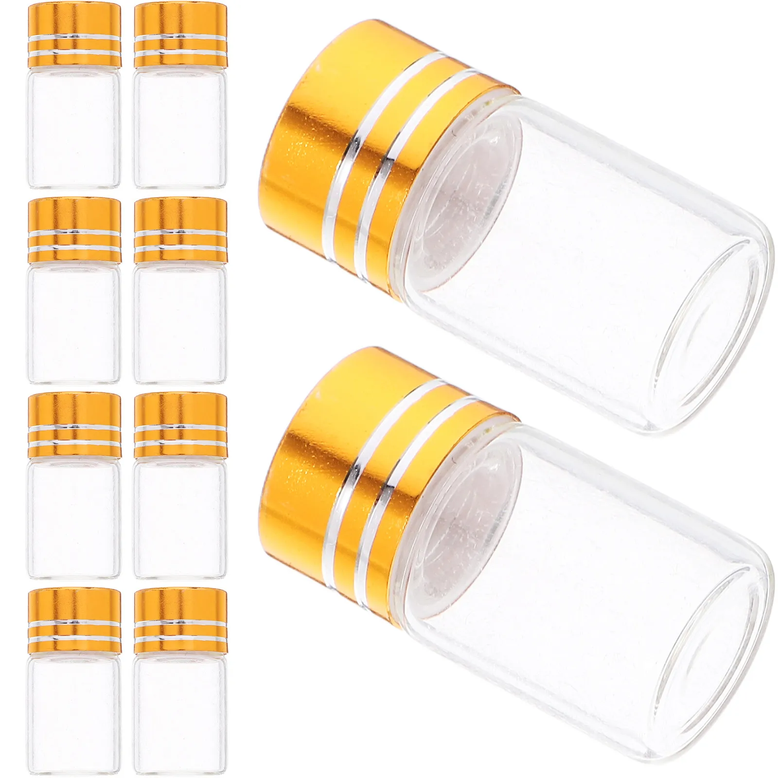 50Pcs Mini Glass Jars Lids Empty Sample Bottles for Essential Oils Perfume Serums Travel Organizing Aromatherapy