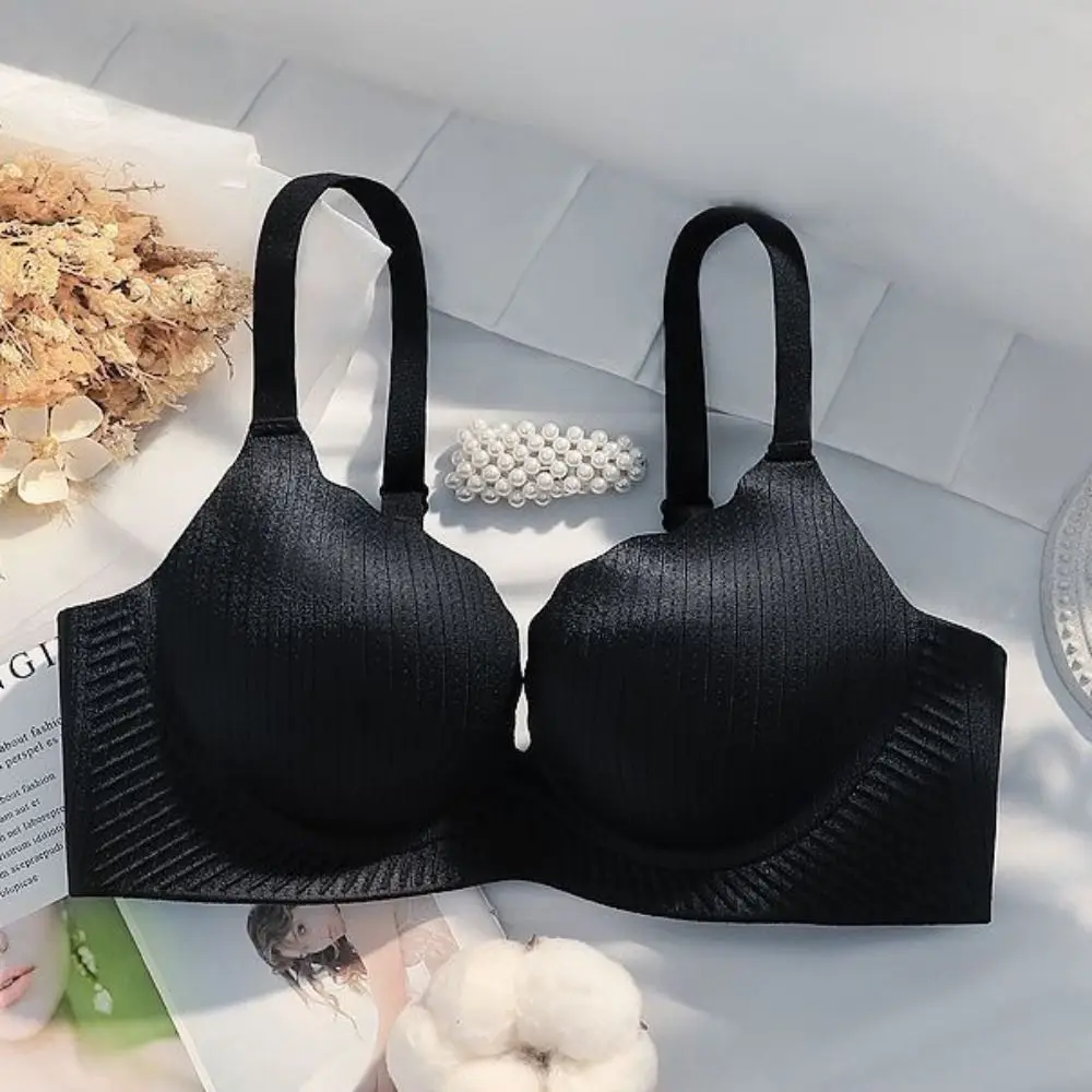 

Elastic Shockproof Wireless Deep V Bra Push Up Anti-sagging Underwear for Women Sweet Lingerie Seamless Bra Girls