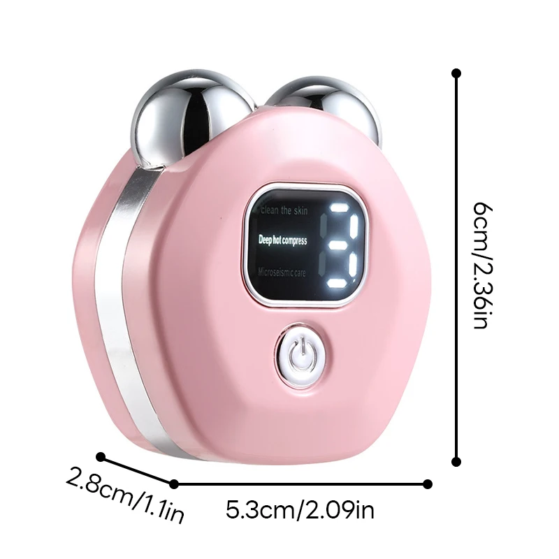 Microcurrent Electric Face Massager Lift Roller V-face lifting firming skin rejuvenation hot compress massage BeautyCare Devices