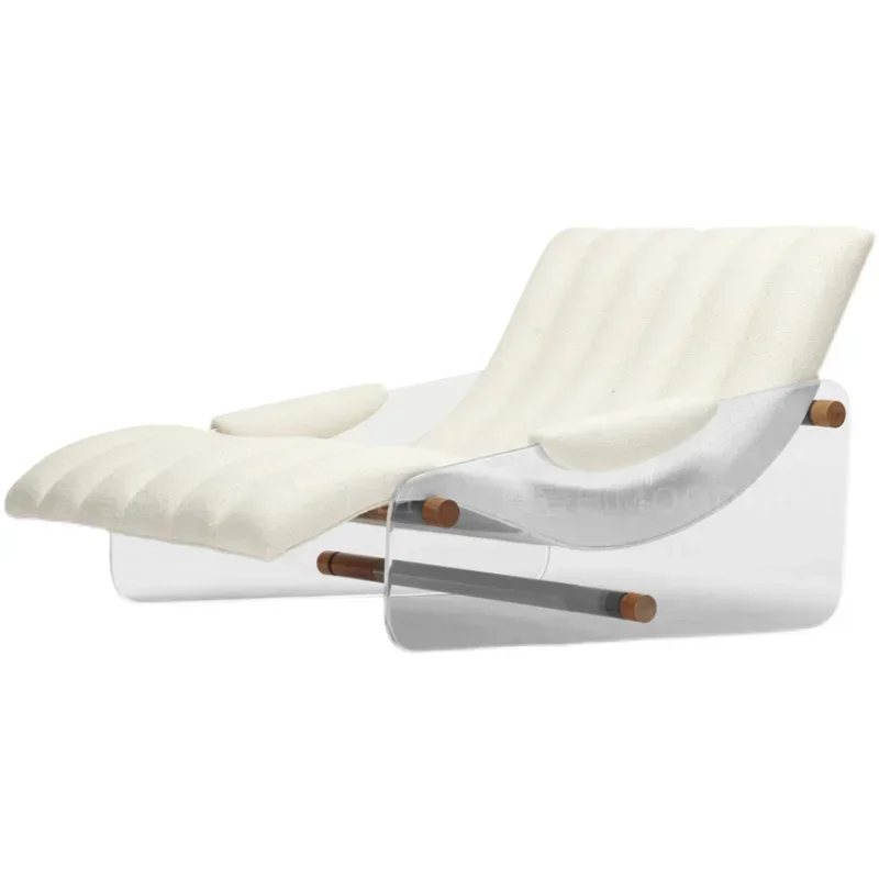 

Luxury High-End Model Room Sales Office Hotel Transparent Single-Seat Sofa Study by Window Reading and Lying Chair