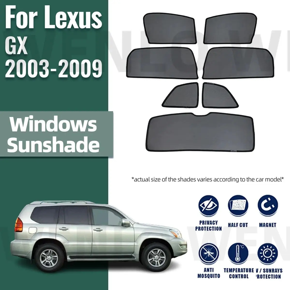 

For Lexus GX 2003-2009 470 GX470 Car Sunshade Front Windshield Accessories Vehicle Curtain Side Window Sun Shade Visor Protector