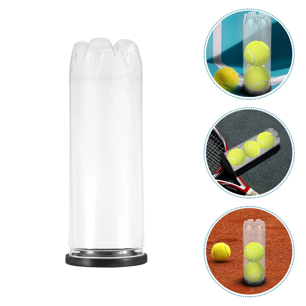 5 Pcs Tennis Cylinder Bottle Ball Container with Lid Multi-function Balls Pvc Clear for
