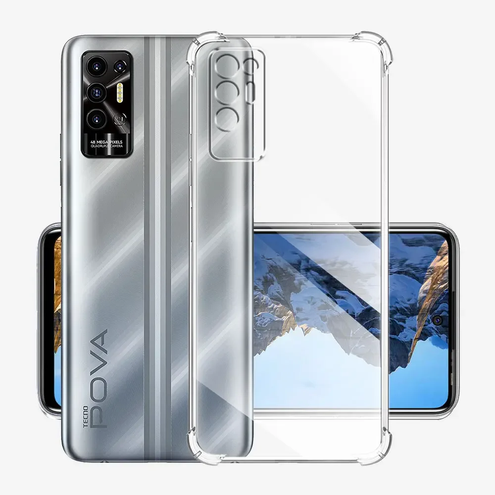 For Tecno Pova 2 Case Clear Shockproof Silicon Soft Phone Cover Cases For Tecno Pova 2 Coque For Tecno Pova 2 Transparent Funda