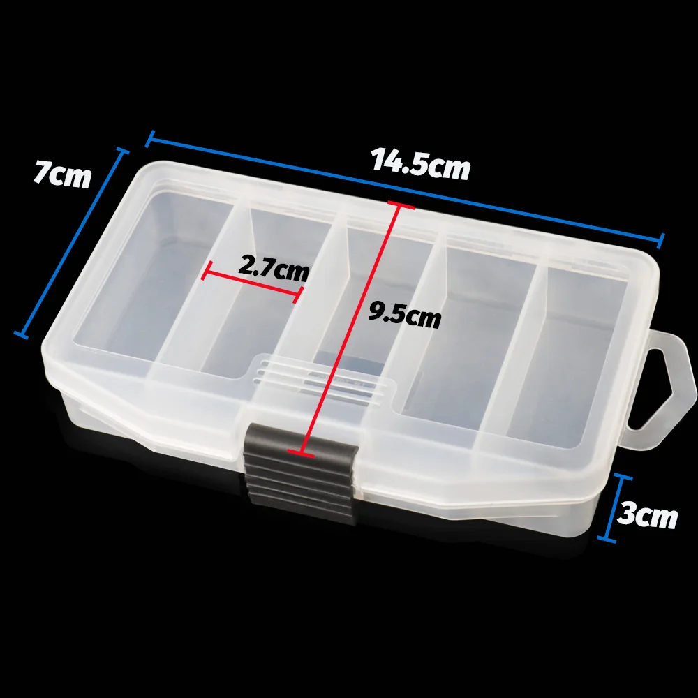 Angelgerät-Box, tragbar, 5 Fächer, Platzbehälter, Köderhaken, Getriebe, Werkzeugzubehör, Boxen, Karpfen, Pesca-Halter, Aufbewahrungskoffer