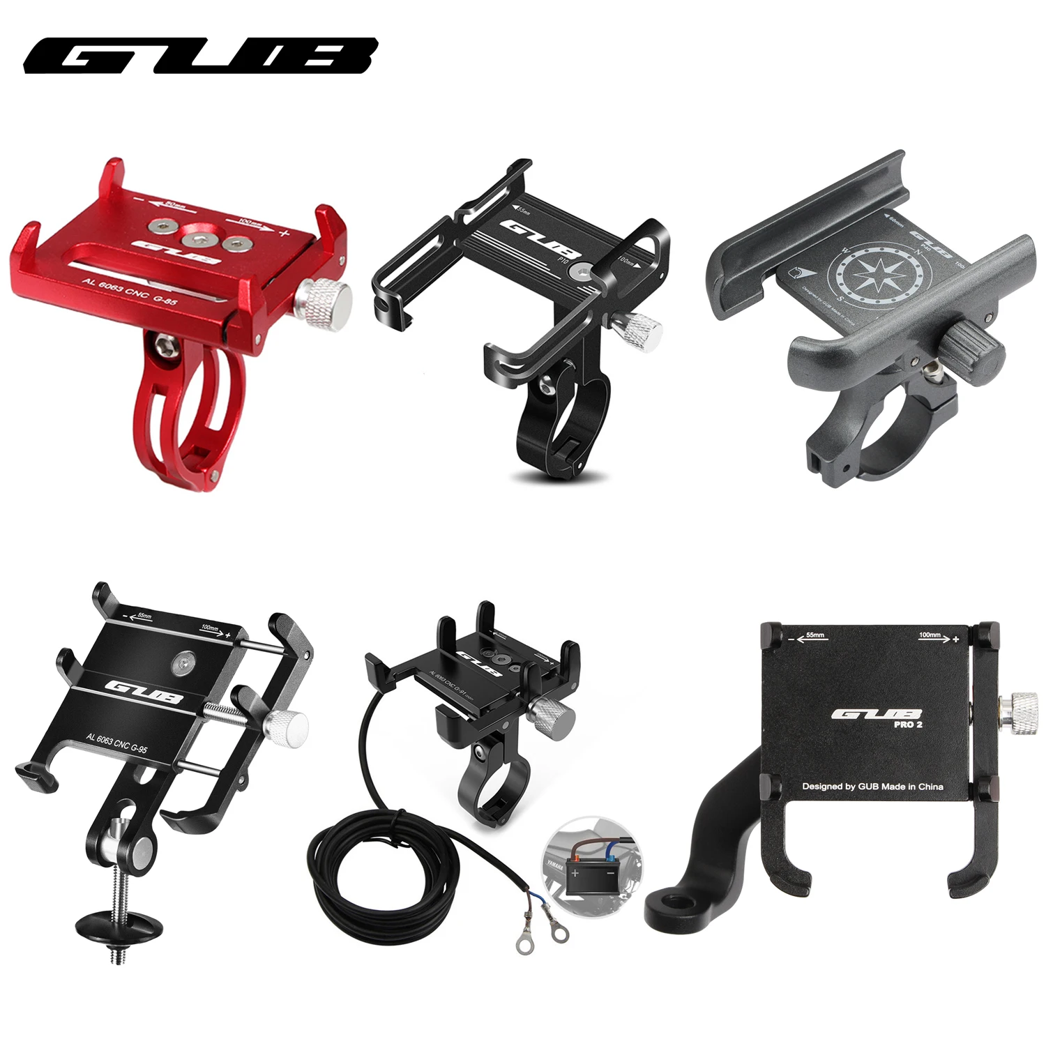 GUB Aluminum Bicycle Phone Holder Metal Bike Cell Mobile iPhone Stand for Motorcycle Scooter Handlebar Bike Headsets Stem Mount 