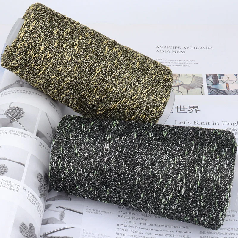 

250g Gold Silver Wire Water Knot Bead Yarn, Knot Yarn DIY Woven Scarf, Carpet Sweater Crochet Thread, High-end Knitting Yarn