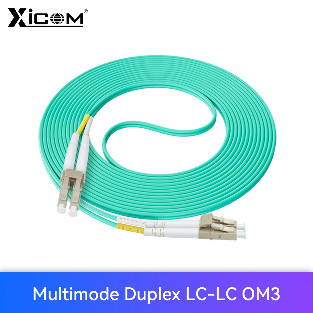 Xicom LC-LC Multimode Duplex Fiber Optic Patch Cord OM3/OM4/OM5 10G LSZH Telecom Grade