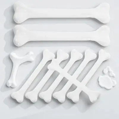 ของตกแต่งกระดูกจิ๋ว 12 ชิ้น กระดูกปลอมสำหรับฮาโลวีน ทำจากพลาสติก สำหรับตกแต่งบ้าน ตกแต่งโต๊ะทำงาน กระดูกจำลองขนาดเล็ก ของตกแต่งแนวสยองขวัญ สำหรับงานปาร์ตี้