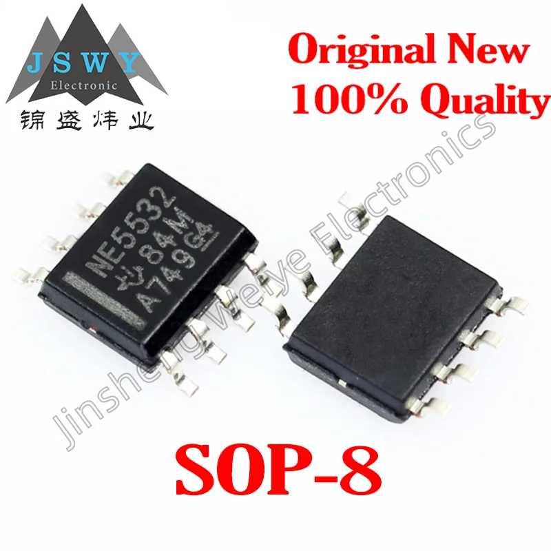 

(50/200PCS) NE5532DR NE5532 SOP8 Original Spot Dual Low Noise Operational Amplifier Adaptive Audio Amplifier