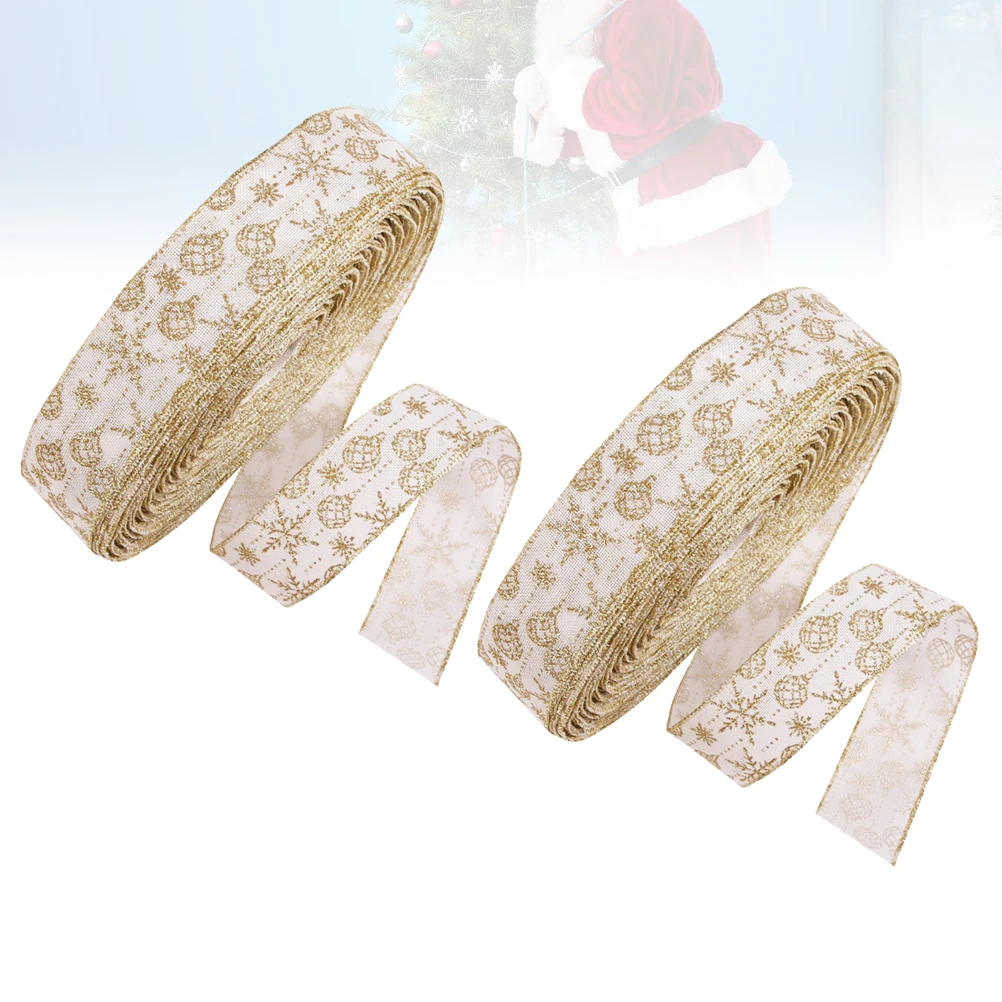 

Christmas Decor Powdered Bow Ribbon Decoration Packing Decorate Party Craft Snow