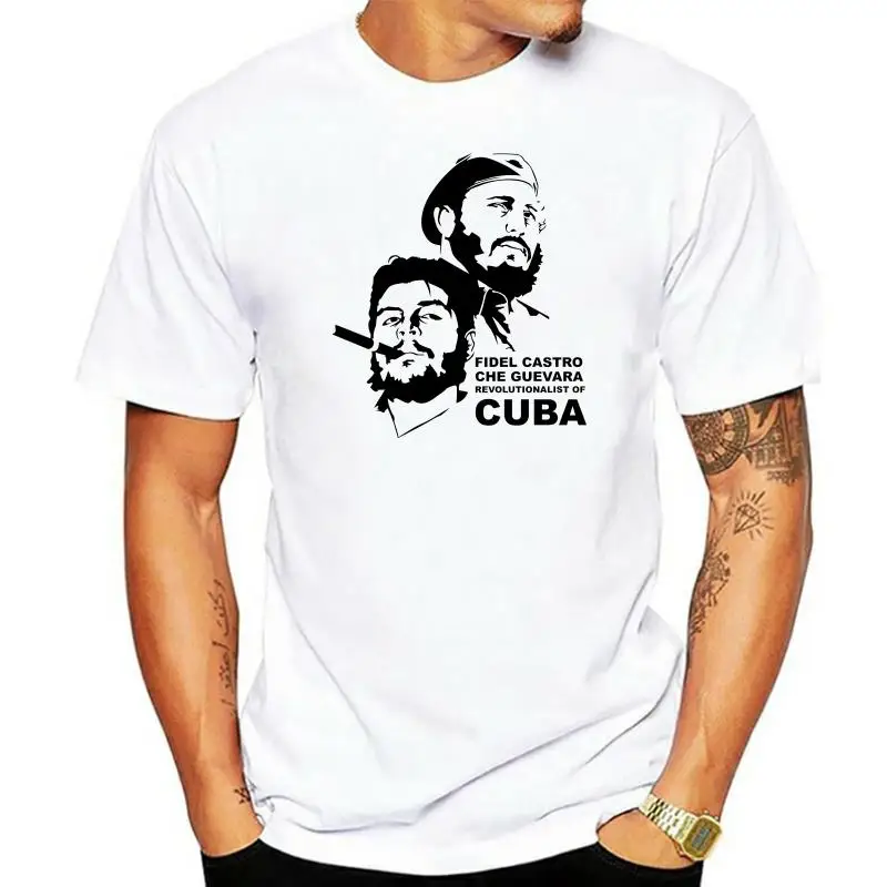 Fidel Castro Che Guevara Revolutionalist Of Cuba Printed Men T-shirt Short Sleeve Tee Shirt Free Shipping cheap wholesale