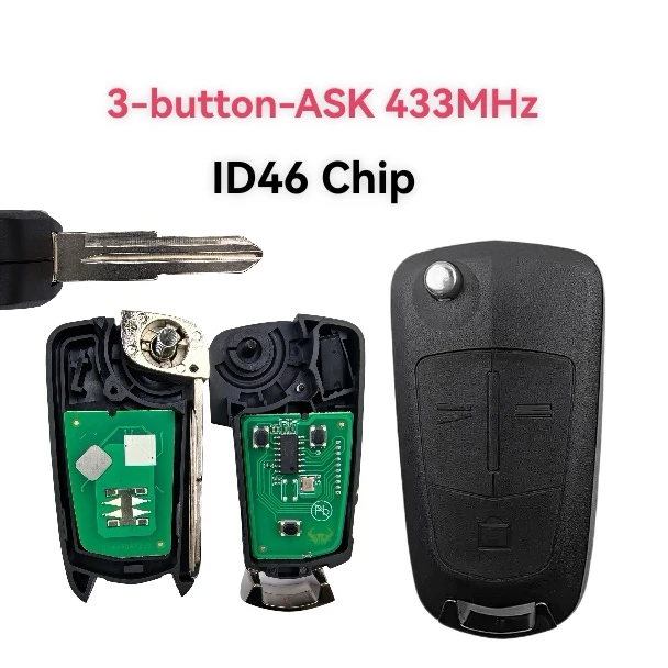 Jingxin 433Mhz ID46Chip 2/3 Tasten Autoschlüssel für Opel Antara ZAFIRA für Chevrolet Holden Captiva GMC Terrain 2008-2015 Autoschlüssel – Detail 7