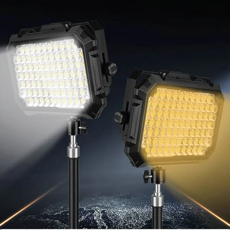 Rechargeable LED lighting lamp, waterproof retractable outdoor camping light, night market stall super bright floor lamp LE617MA
