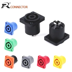 R Connector quality Black Powercon 4 Pin Female Jack Compatible Audio Cable Connectors 10pcs/lot