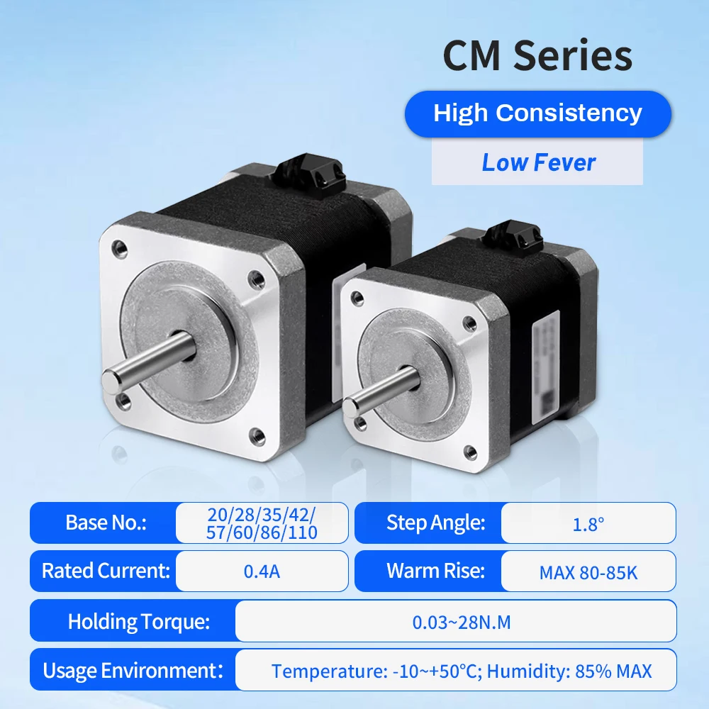 Рисунок 2 - 2-фазный гибридный шаговый двигатель с валом 8 мм