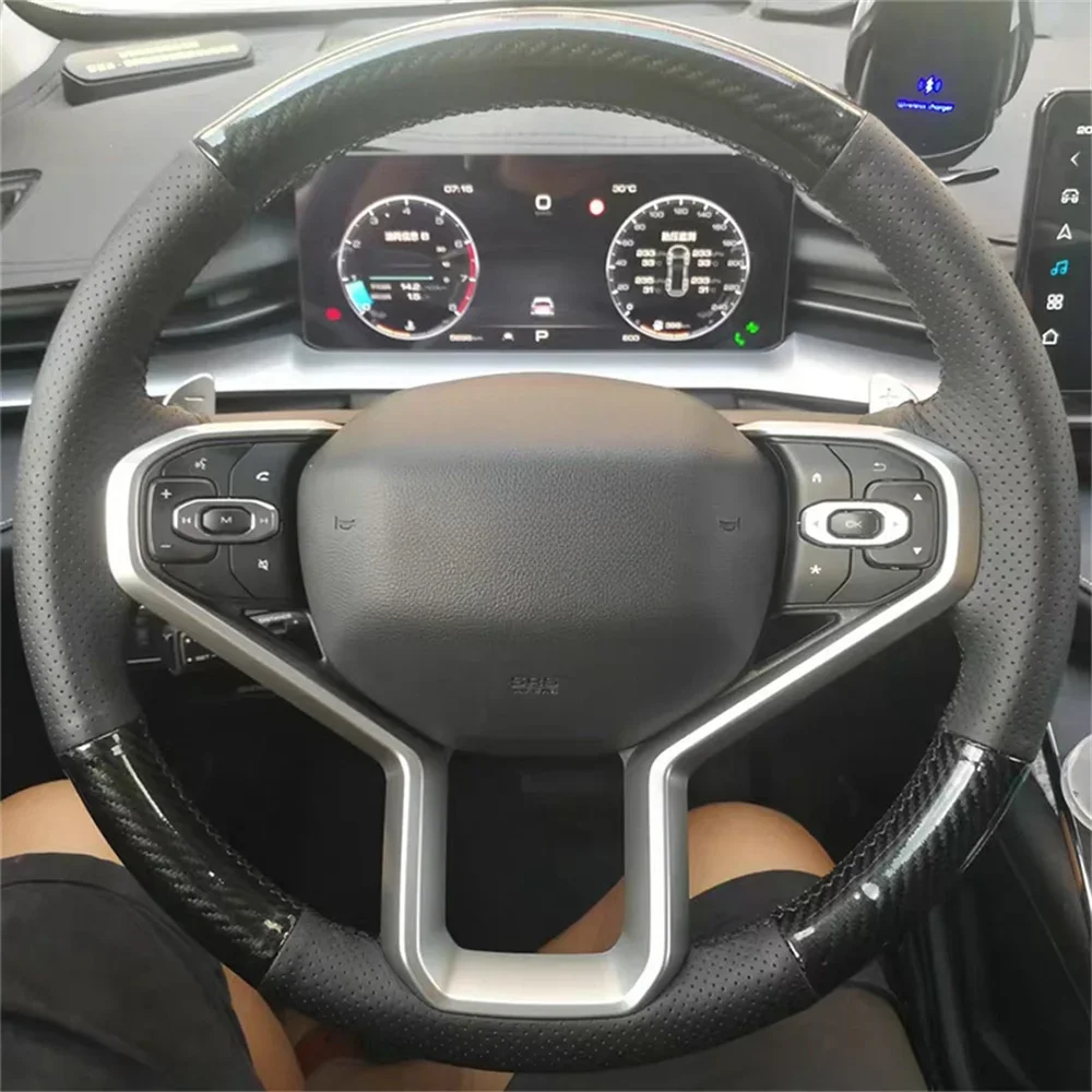 

Плетеный чехол на руль автомобиля, ручное шитье из микрофибры для Haval H6 3-го поколения 2021 2022-2023