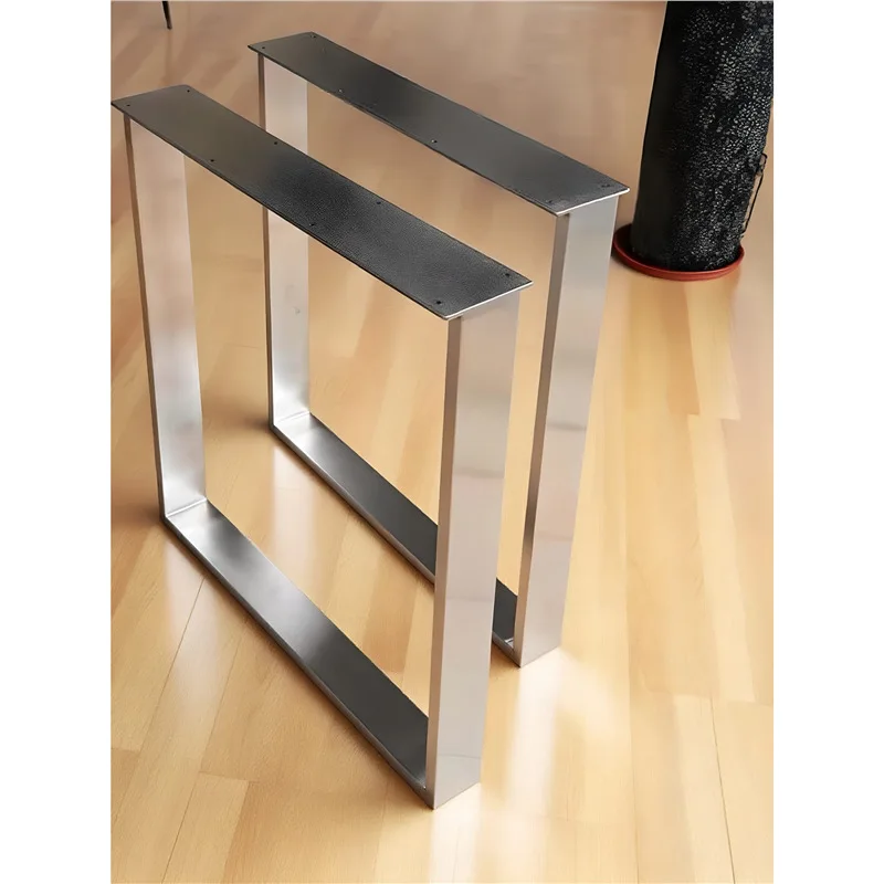 Stainless steel table large plate bracket table dining table bracket mouth shape bar support desk frame