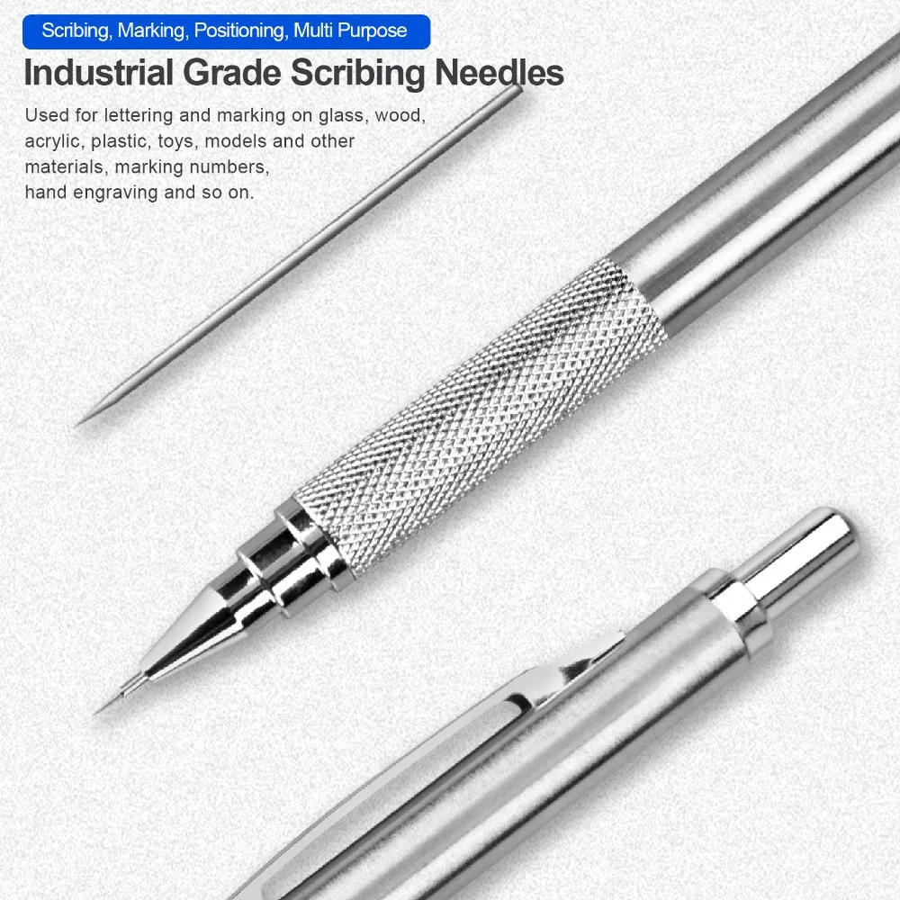 Precision Built In Steel Needle Metal Scribe Tool Carbon steel Engraving Pen Diamond Scribe Pen For Ceramics