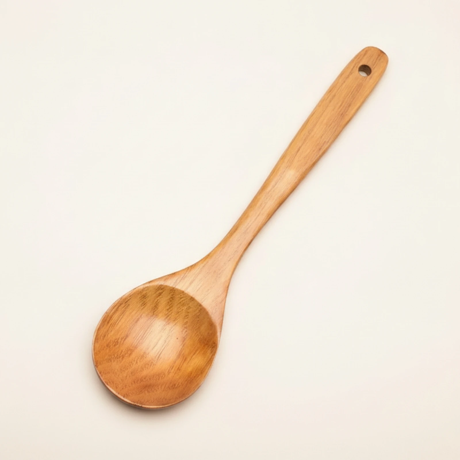 Rice Spoon with Hanging Hole Handheld Wooden Rice Paddle Wooden Spoon with Hanging Hole Non-Stick Heat-Resistant for Kitchen