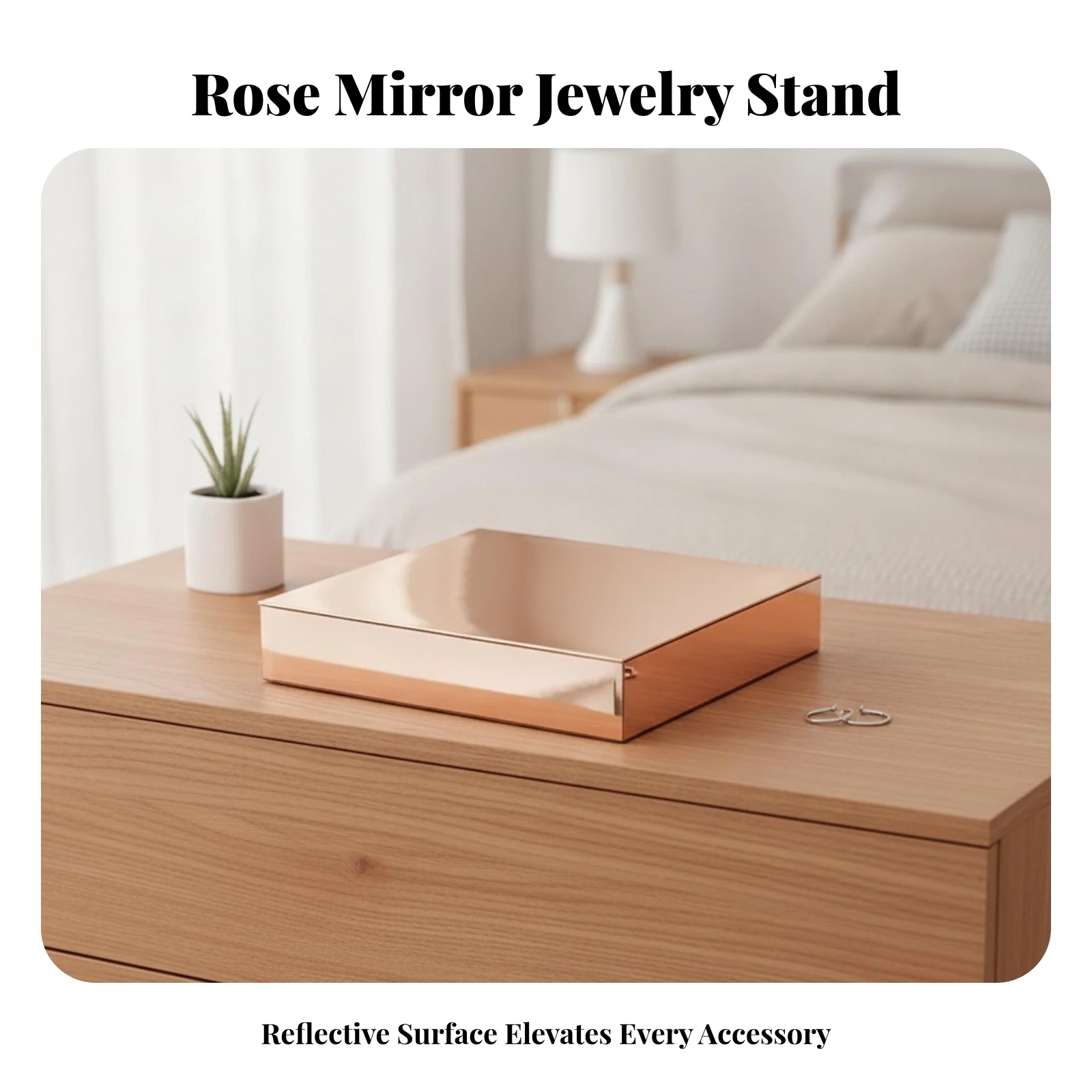 Mirrored Display Pedestal Reflective Mirrored Pedestal Riser Rectangular Display Block Elegant Base Modern for Jewelers
