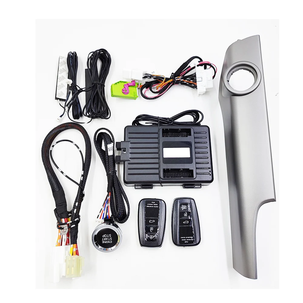 

For Toyota PRADO Year 2012-2022 Car Upgrade Push Button Start Stop Remote Control PKE Keyless Go Entry system with Panel