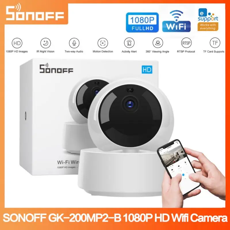 SONOFF GK-200MP2-B Mini WiFi IP Camera 1080P HD Indoor Wireless Security Camera Night Vision Monitor CCTV Surveillance Cameras