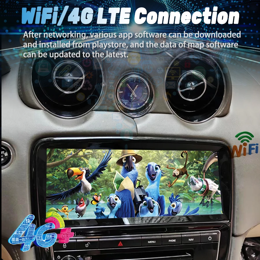 شاشة 10.25 بوصة لسيارة جاكوار XJL XJ 351 2010-2018 أندرويد نظام تحديد المواقع ستيريو CarPlay 4G مشغل فيديو الوسائط المتعددة الملاحة Autoradio