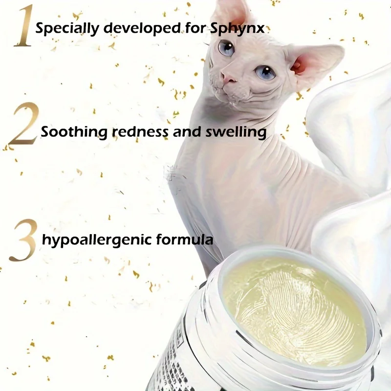 Sphinx Oil Control Moisturizing Cream for Hairless Cats, designed to control and remove oil from mosquitoes