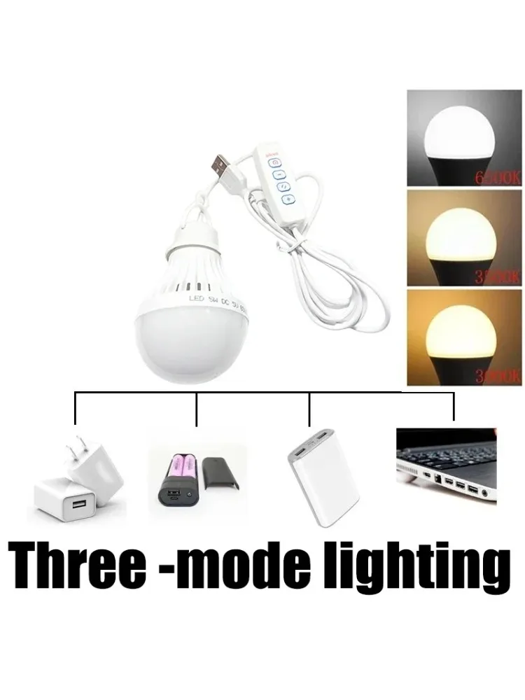 3/5/7W USB-Lampe, 5V Notlicht, LED USB wiederaufladbare tragbare Campinglaterne für Outdoor-Camping-Zeltbeleuchtung