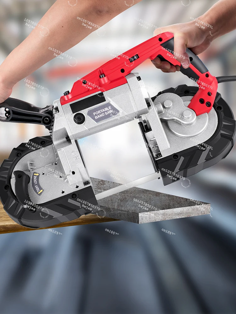 Gold SellerPortable BandSaw 5Inch Cutting Capacity Cordless Variable Speed 10Amp Motor Deep Cut Bandsaw for Metal Wood Pipes Reb