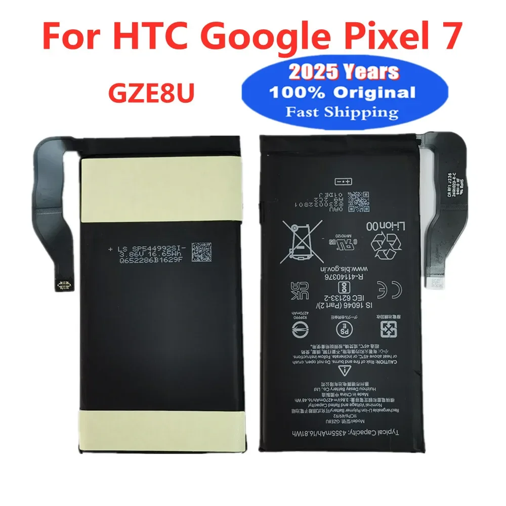 

2025 Years Original GZE8U High Quality Battery For Google Pixel 7 Pixel7 GQML3 GVU6C 4355mAh