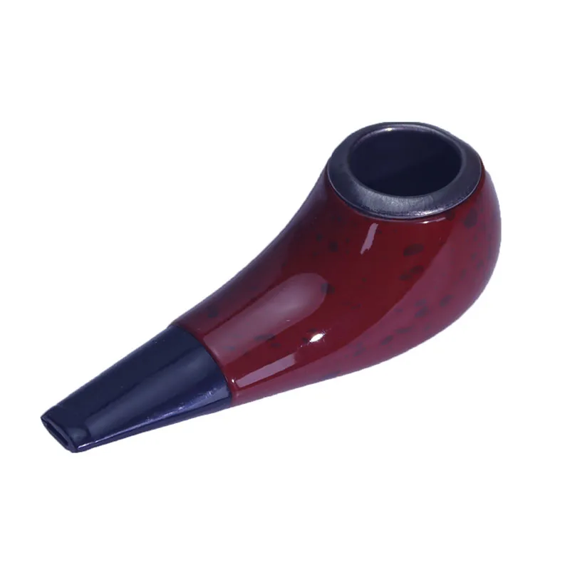 Men\'s Pipe Vintage Imitation Rosewood Color Vintage Dry Pipe Resin Stick Removable Metal Cans Dry Cigarette Portable Mini Filter