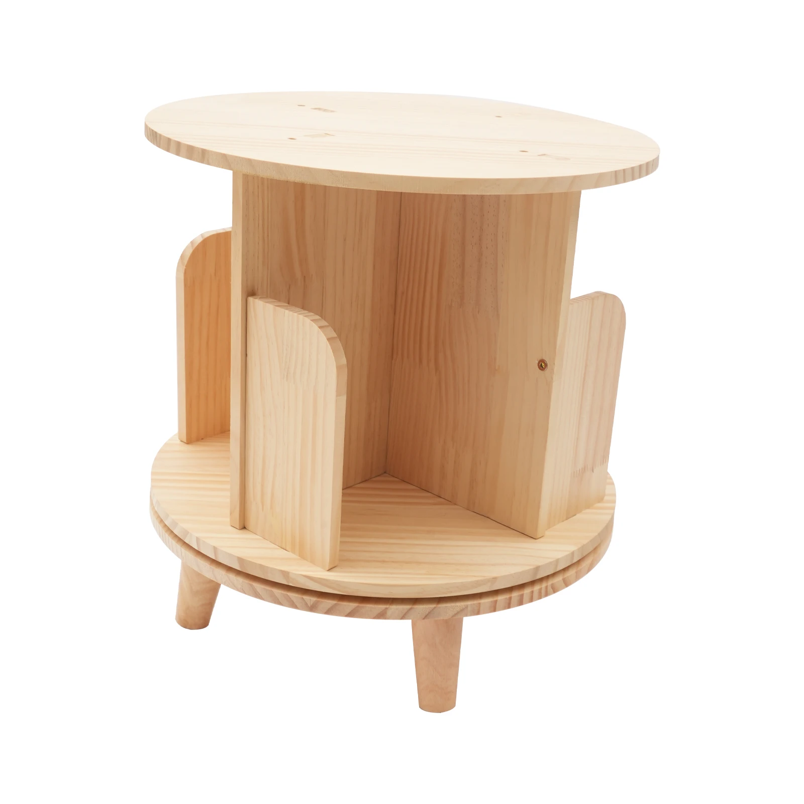 

Rotating Bookshelf 360 Display Floor Standing Bookcase Storage Rack for Kids&Adults Multi-Functional Bookshelf Organizer