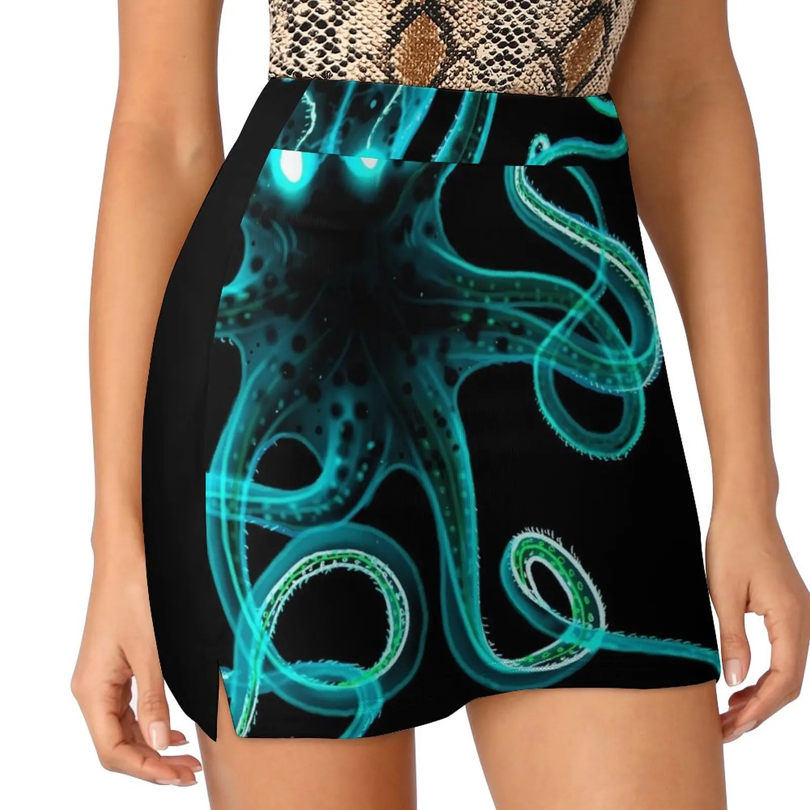 Octopus Aqua Light Proof Trouser Skirt Female dress Miniskirt woman women's clothing summer 2023 novelties