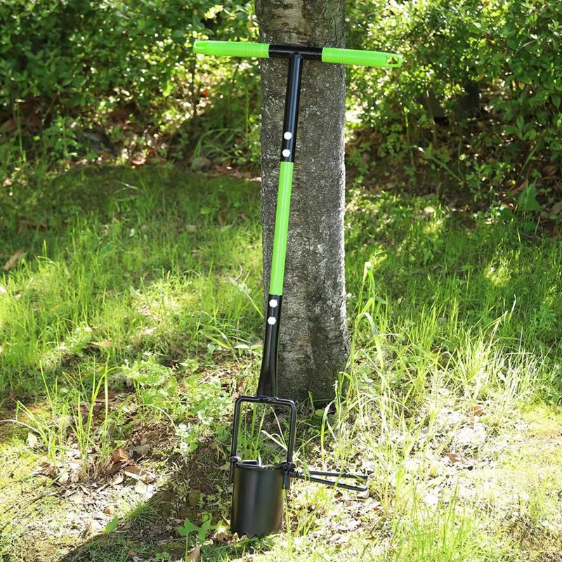 ABCA-หลอดไฟเครื่องมือชาวไร่ Crocus Long Handled Transplanter สบาย T-Shaped Handle อเนกประสงค์สวนเครื่องมือสําหรับงานแต่งงาน