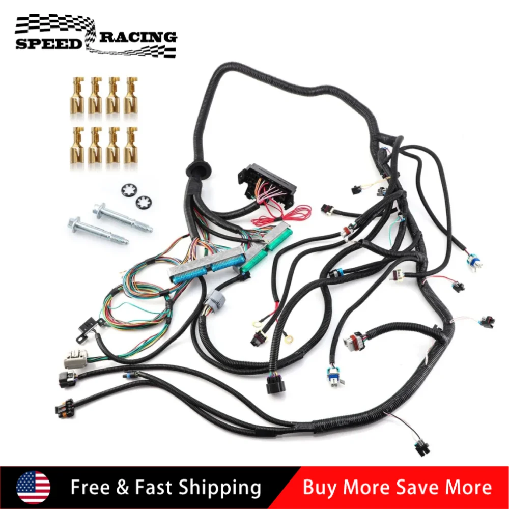 

Stand Alone Wire Harness Drive By Wire 4.8 5.3 6.0 DBW For 2003-2007 CHEVROLET CADILLAC And HUMMER With 4L80E TRANSMISSIONS