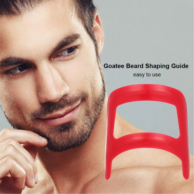 Beard Shaping Tool Men Tracing Guide for Lineup Edge Up Beard Cutting Trimmer Stencil Pencil Barber Supplies Grooming Kit