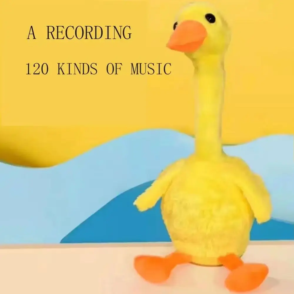 Dancing Duck Electric Duck Plush Toy Singing Recording Repeating Dancing Talking Duck Interactive English Version