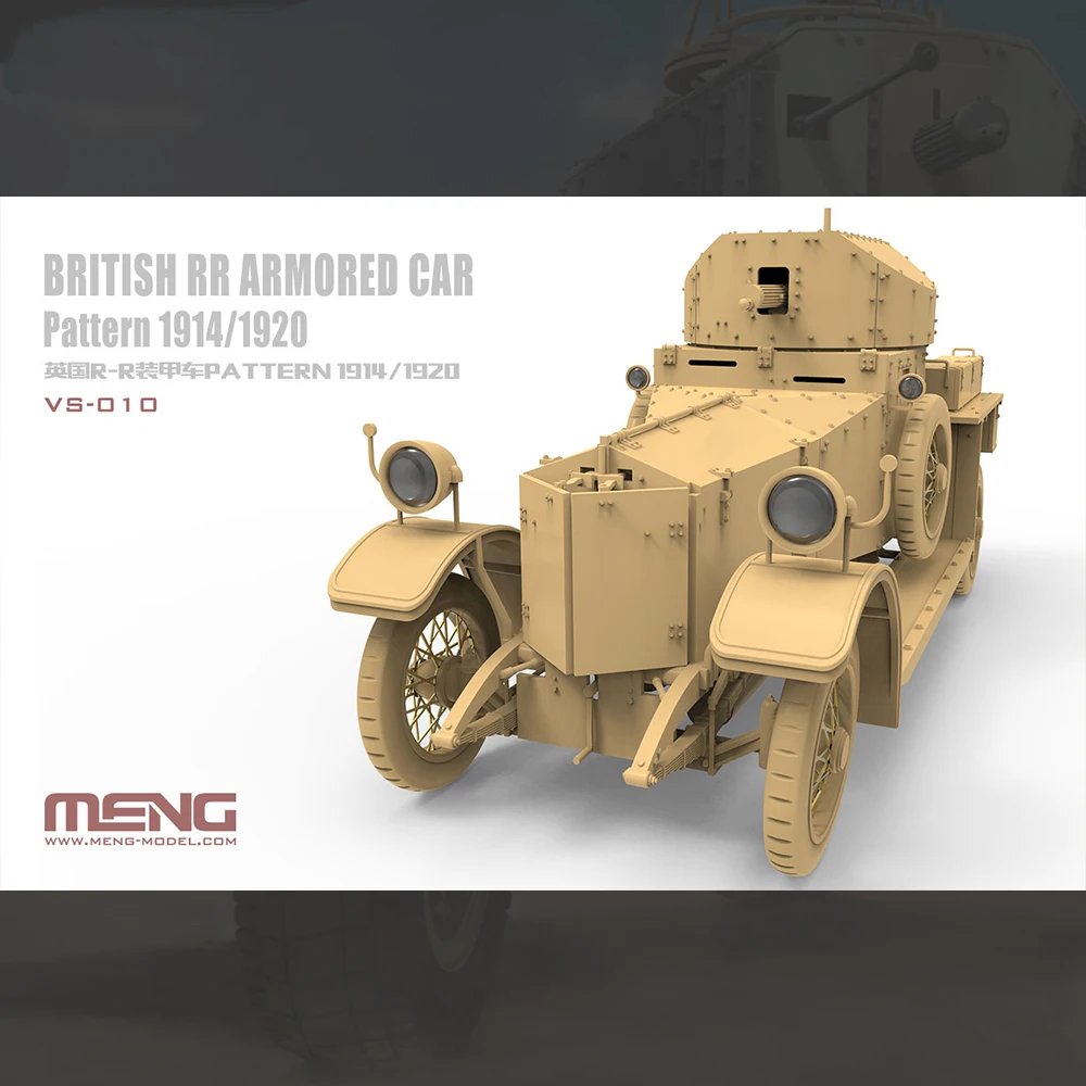 Special Offer [MENG] VS-010 1/35 R-R Armored Car Pattern 1914/1920 (Plastic Model Kit)